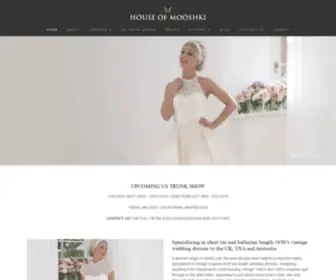 Houseofmooshki.com(House of Mooshki bespoke wedding dress designers) Screenshot