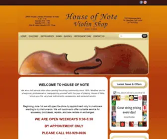 Houseofnote.com(Minneapolis Violin Shop) Screenshot