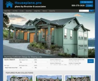 Houseplans.pro(New House & Duplex Floor Plan Designs from Bruinier & Associates) Screenshot