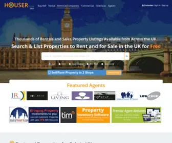 Houser.co.uk(Buy & Sell for Sale and to Rent Properties & Find UK Estate Agents) Screenshot