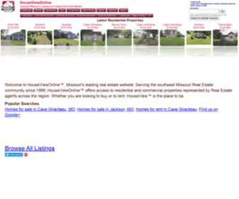 Houseviewonline.com(HouseViewOnline, Real estate in Cape Girardeau, Jackson, Sikeston, Festus and St) Screenshot