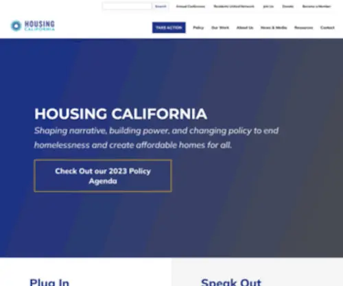 Housingca.org(Housing California l Sacramento) Screenshot