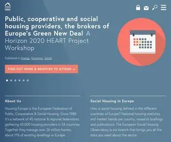 Housingeurope.eu(Housing Europe) Screenshot