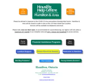 Housinghelpcentre.ca(Hamilton Housing Help Centre) Screenshot