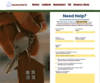 Housinghelpnj.org(New Jersey Housing) Screenshot