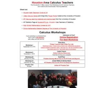 Houstonact.org(Houston Area Calculus Teachers) Screenshot