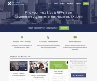 Houstonareabids.com(Houston RFPs) Screenshot