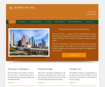 Houstonbusinesslawyers.net(Holmes Law) Screenshot