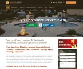 Houstondecorativeconcrete.com(Decorative Concrete Houston) Screenshot