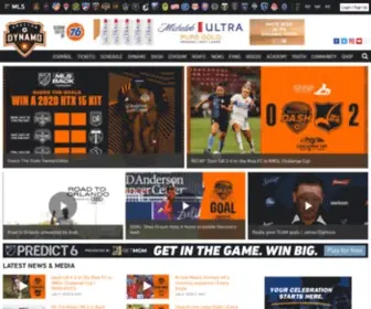 Houstondynamo.com(Houston Dynamo FC) Screenshot