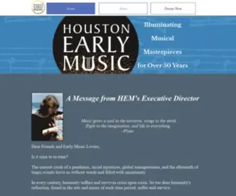 Houstonearlymusic.org(Presenter) Screenshot