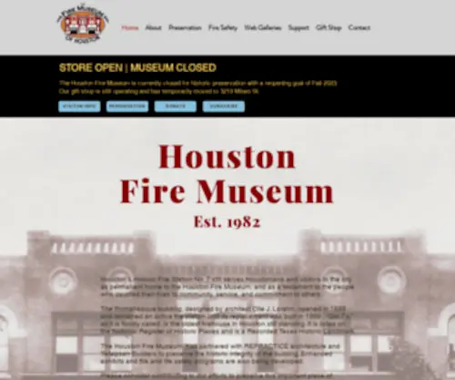 Houstonfiremuseum.org(The Houston Fire Museum's gift shop) Screenshot