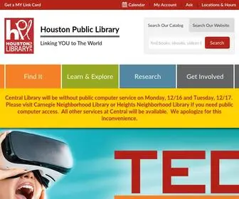 Houstonlibrary.org(Visit us: home) Screenshot