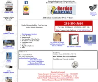 Houstonlocksmith.com(Gordon Safe & Lock /) Screenshot