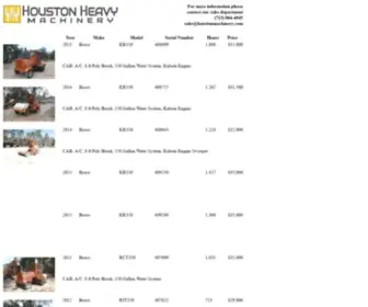 Houstonmachinery.com(Houston Heavy Machinery) Screenshot