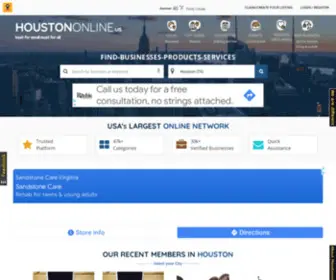 Houstononline.us(Houston (TX) Yellowpages) Screenshot