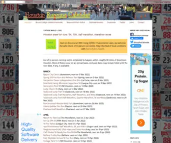 Houstonrunningcalendar.com(Houston Running Calendar) Screenshot