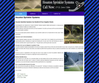 Houstonsprinklersystems.net(Houston Sprinkler Systems) Screenshot