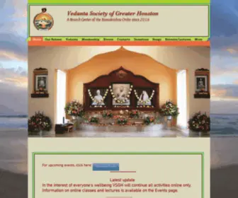 Houstonvedanta.org(Home) Screenshot