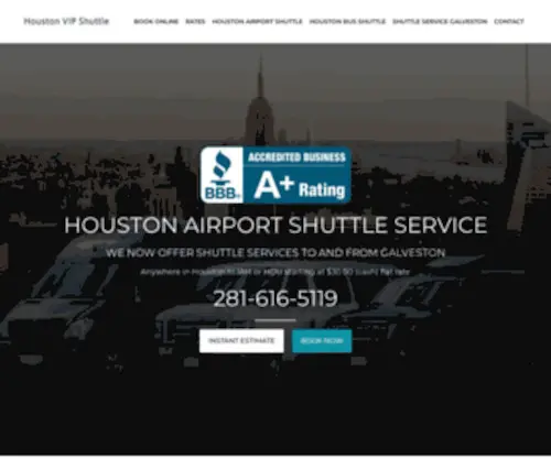 Houstonvipshuttle.com(Houston Airport Shuttle Transportation Service) Screenshot