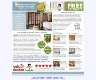 Houstonwholesaleblinds.com(Houston Wholesale Blinds & Shutters) Screenshot