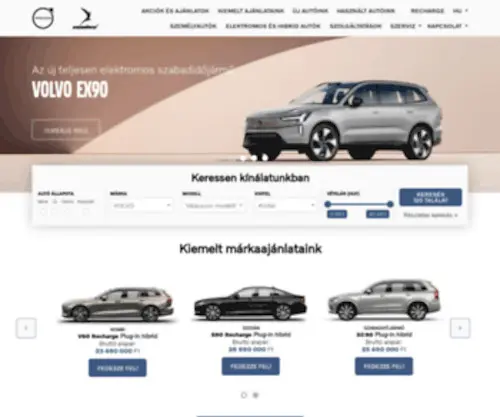 Hovanyvolvocars.hu(Új és használt Volvo gépjárművek) Screenshot