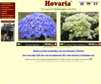 Hovaria.com(Hovaria Hydrangea) Screenshot