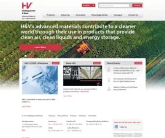 Hovo.com(Hollingsworth & Vose) Screenshot