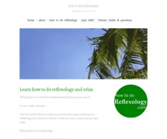 How-TO-DO-Reflexology.com(How to do reflexology instructions with free reflexology foot chart and maps) Screenshot