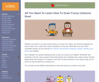 How-TO-Draw-Funny-Cartoons.com(All You Need to Learn How to Draw Adorable Cartoon Illustrations) Screenshot