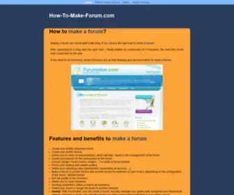 How-TO-Make-Forum.com(Make a forum easily and quickly on Forumotion) Screenshot