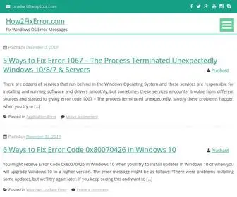 How2Fixerror.com(Troubleshoot Windows 10 & 11) Screenshot