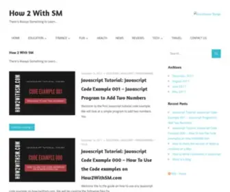 How2Withsm.com(How 2 With SM) Screenshot