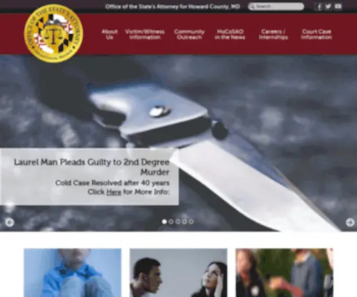 Howardcountysao.org(Howard County State's Attorney's Office) Screenshot