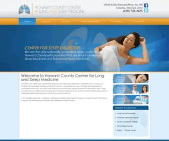 Howardlungandsleep.com(Howard County Center for Lung and Sleep Medicine) Screenshot