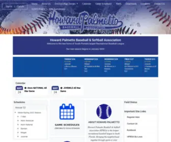 Howardpalmetto.com(Howard Palmetto Baseball Softball Association) Screenshot