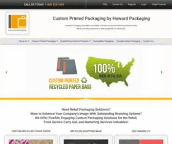 Howardpkg.com(Custom Printed Packaging) Screenshot