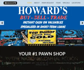 Howardsbuyselltrade.ca(Howard's Pawn shop) Screenshot