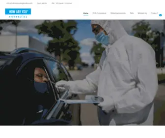Howareyoudiagnostics.com(Maak een afspraak voor een PCR) Screenshot