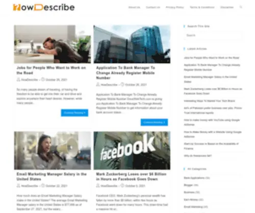 Howdescribe.com(Learn Things From Experts) Screenshot
