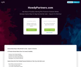 Howdypartners.com(Domain Name May Be For Sale or Lease) Screenshot