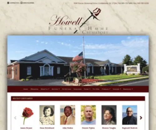 Howellfuneral.com(Howell Funeral Home & Crematory) Screenshot