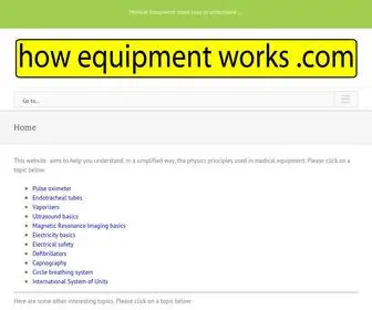 Howequipmentworks.com(How medical equipment works explained simply) Screenshot