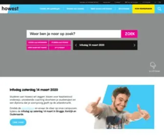 Howest.be(Howest, de Hogeschool West-Vlaanderen) Screenshot