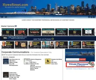 Howestreet.com(The Source for Market Opinions) Screenshot