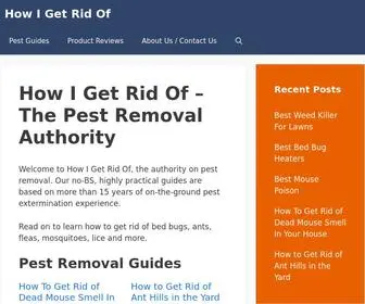 Howigetridof.com(How I Get Rid Of) Screenshot