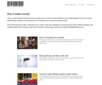 Howitmakesmoney.com(How it makes money) Screenshot