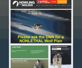 Howlingforwolves.org(Stop The Wolf Hunt) Screenshot