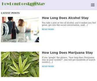 Howlongdoesdrugstay.com(This Website) Screenshot