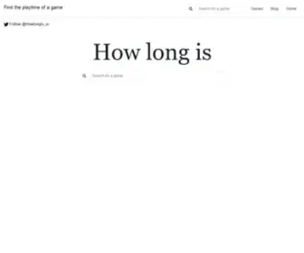 Howlongis.io(How long is) Screenshot